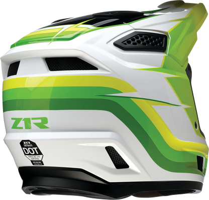 Z1R Dirt Maxx Helmet Vortex White/Green Small - Part 0110-9730
