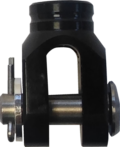 Moose Offroad Rear Brake Clevis for Honda B11-5639B - CNC Machined Aluminum with Stainless Steel Pin and Black Anodized Finish