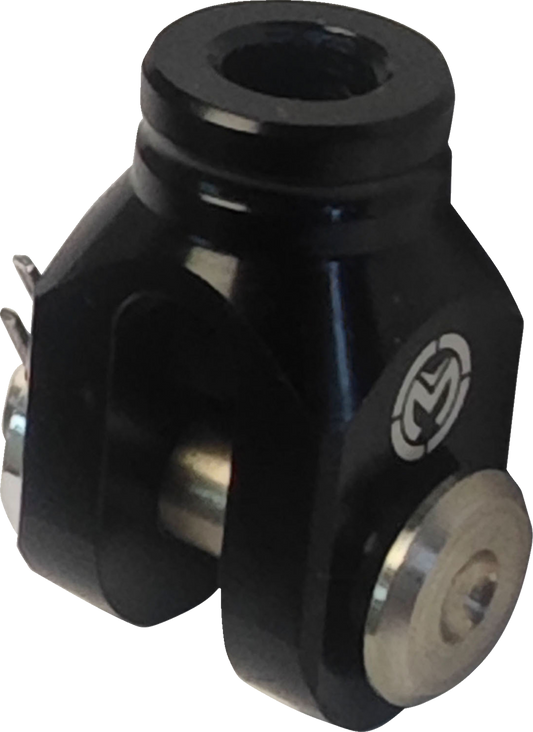 Moose Offroad Rear Brake Clevis for Honda B11-5639B - CNC Machined Aluminum with Stainless Steel Pin and Black Anodized Finish