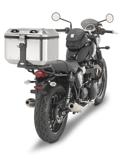 GIVI Dolomiti Monokey Top Case 46L Silver - Durable Motorcycle Luggage with Security Lock