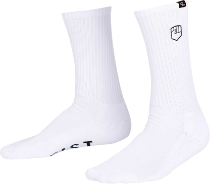 FIST HANDWEAR Crew Socks - Stocker White Large/XL - Comfortable, Breathable Fit with Arch Support