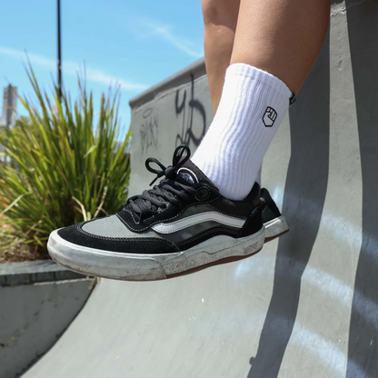 FIST HANDWEAR Crew Socks - Stocker White Large/XL - Comfortable, Breathable Fit with Arch Support