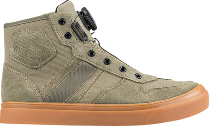 ICON Dog Days Boots - Olive US 8.5 | Durable Leather Construction with BOA Lacing System