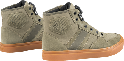 ICON Dog Days Boots - Olive US 8.5 | Durable Leather Construction with BOA Lacing System