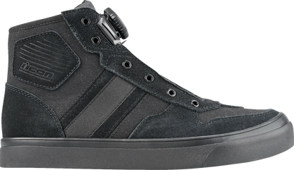 ICON Dog Days Boots - Stealth US 11, Genuine Leather with D30® Ankle Inserts and BOA® Lacing System