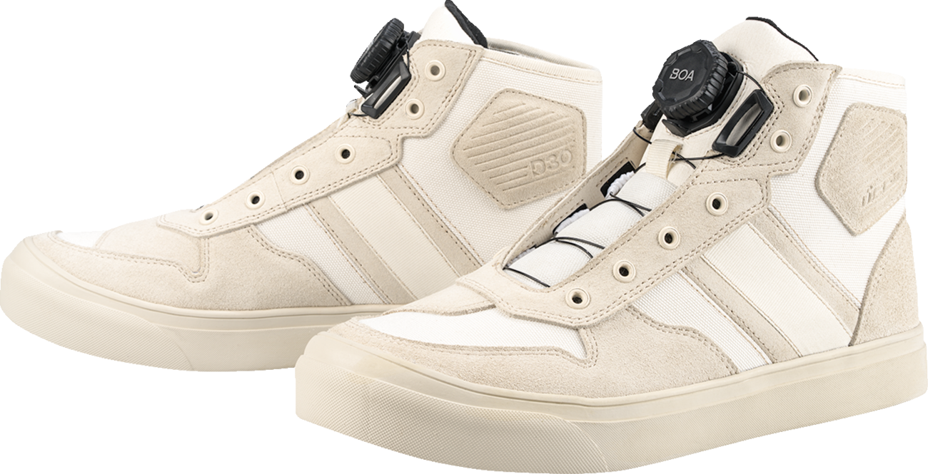 ICON Dog Days Boots - White, US 8 - Durable Genuine Leather with BOA Lacing System
