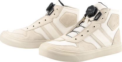 ICON Dog Days Boots - White, US 8 - Durable Genuine Leather with BOA Lacing System