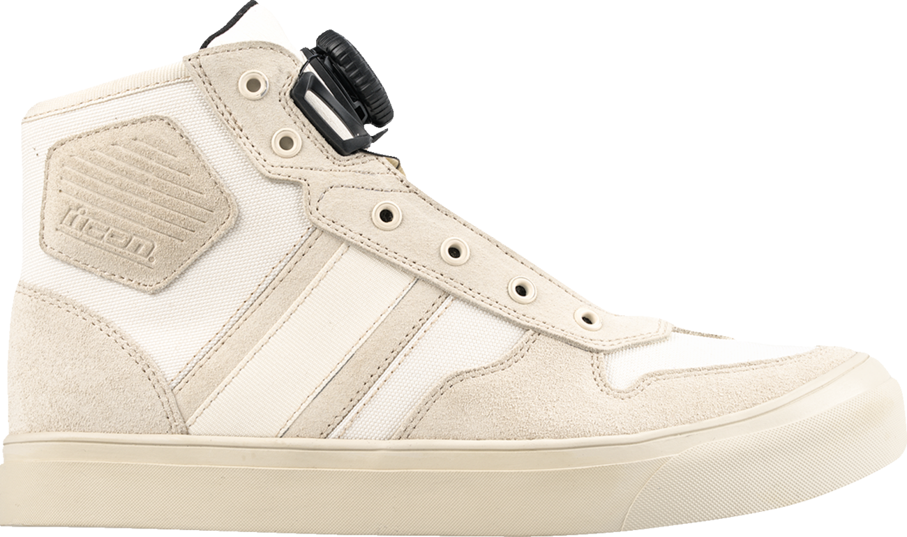 ICON Dog Days Boots - White, US 8 - Durable Genuine Leather with BOA Lacing System