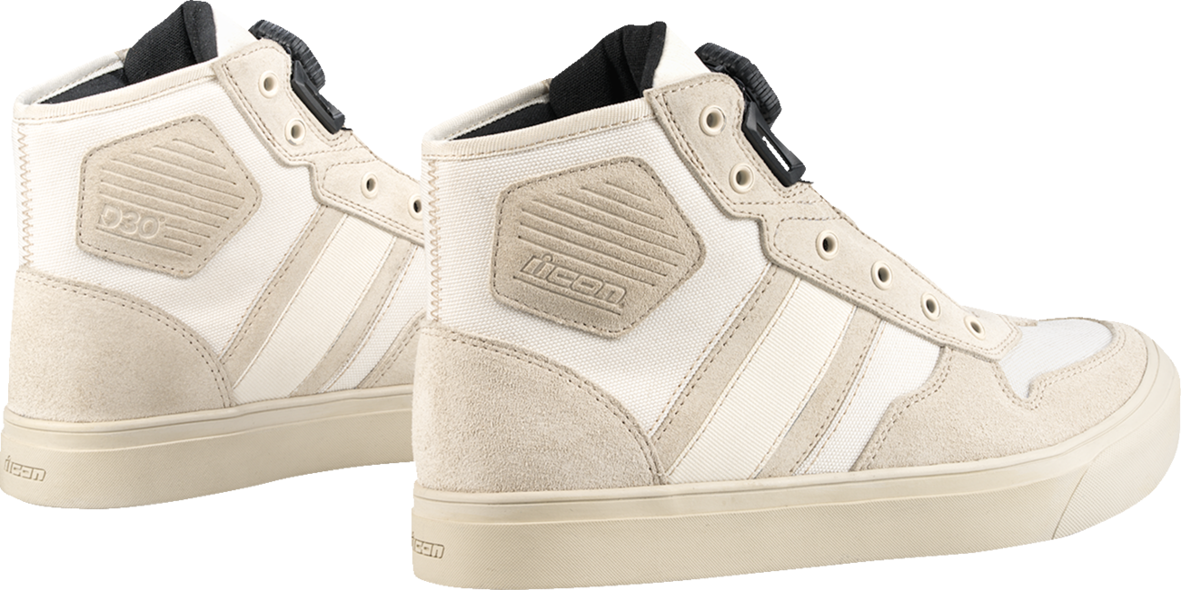 ICON Dog Days Boots - White, US 8 - Durable Genuine Leather with BOA Lacing System