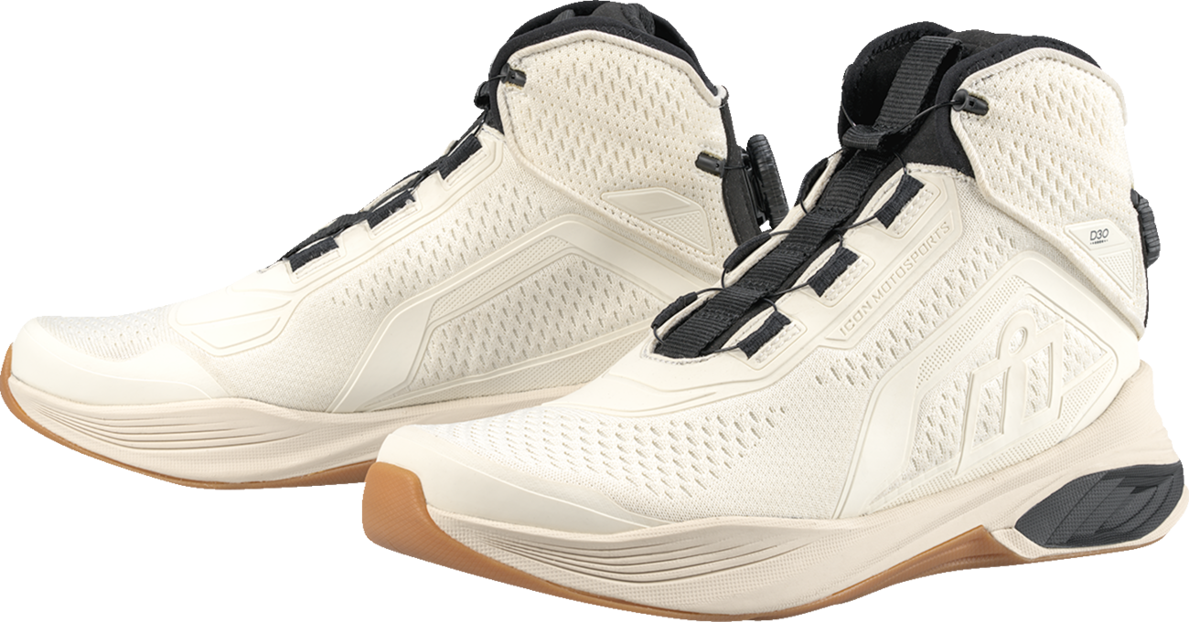 ICON Hooligan AF Boots White US 12 – Durable Textile Mesh & TPU Upper with BOA Fit System