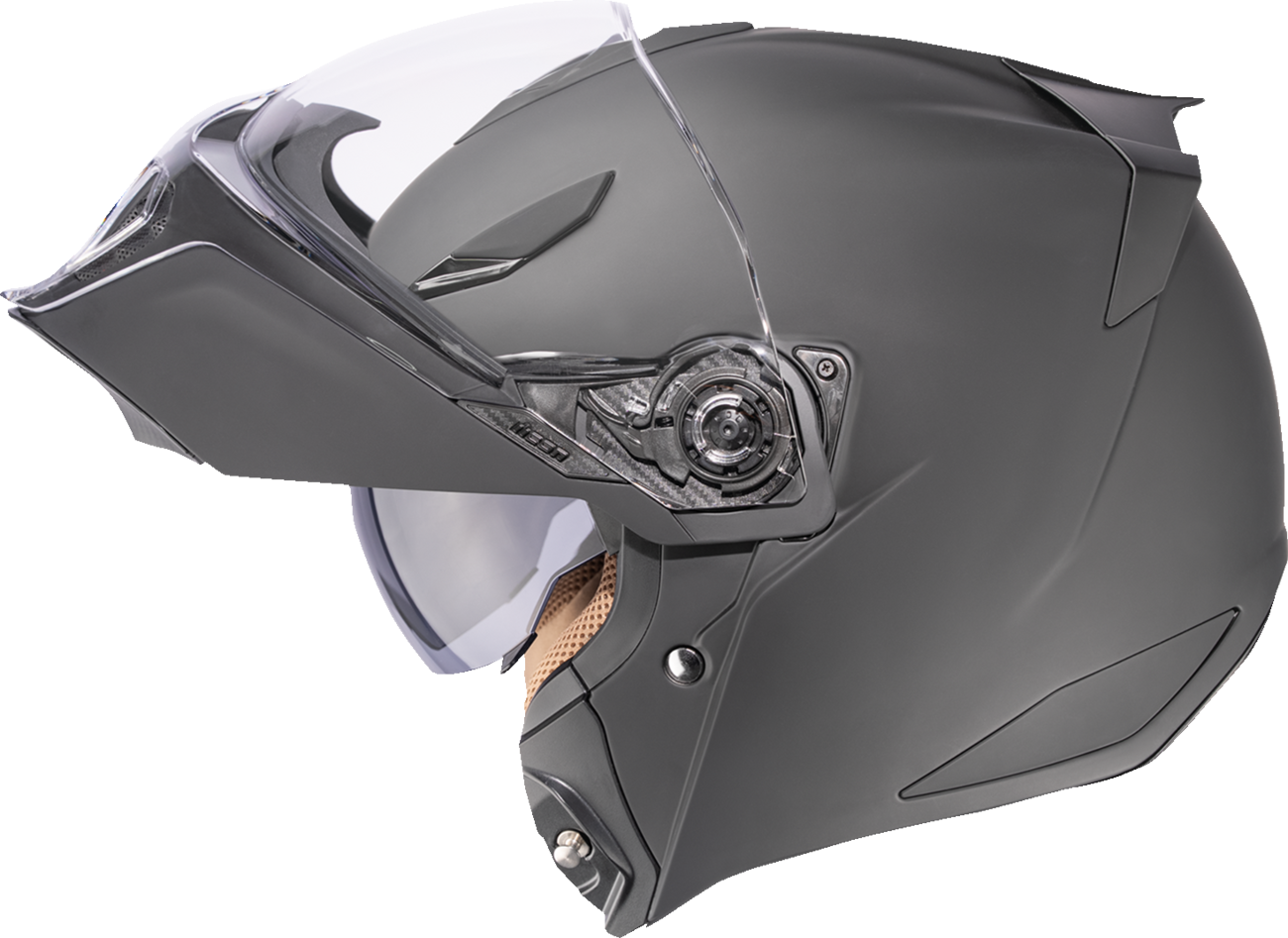 ICON Threshold™ Modular Helmet - Solid Matte Black Large (Part #0100-2694)
