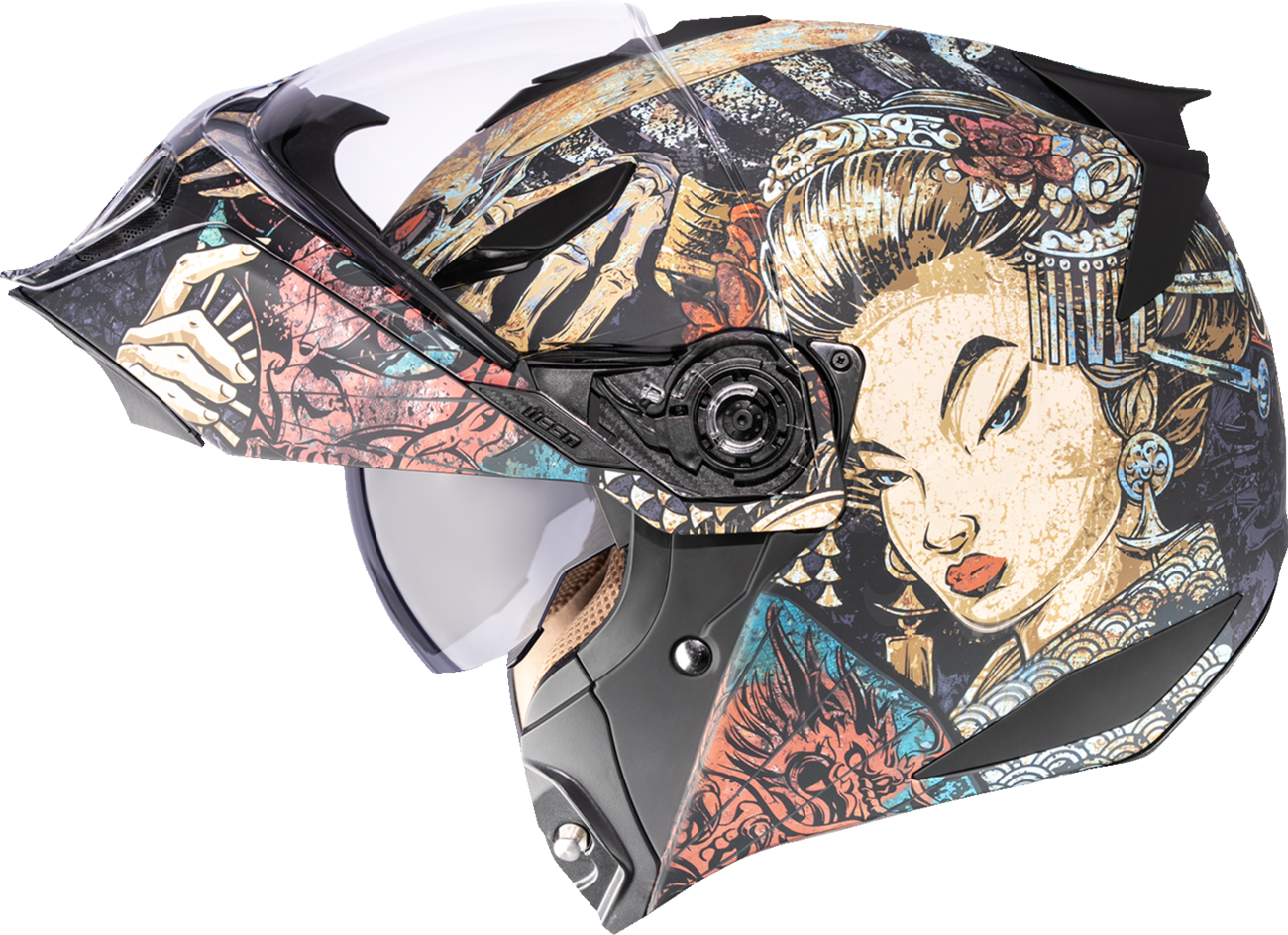 ICON Threshold™ Odokuro Modular Helmet 3XL - Black, Part Number 0100-2720