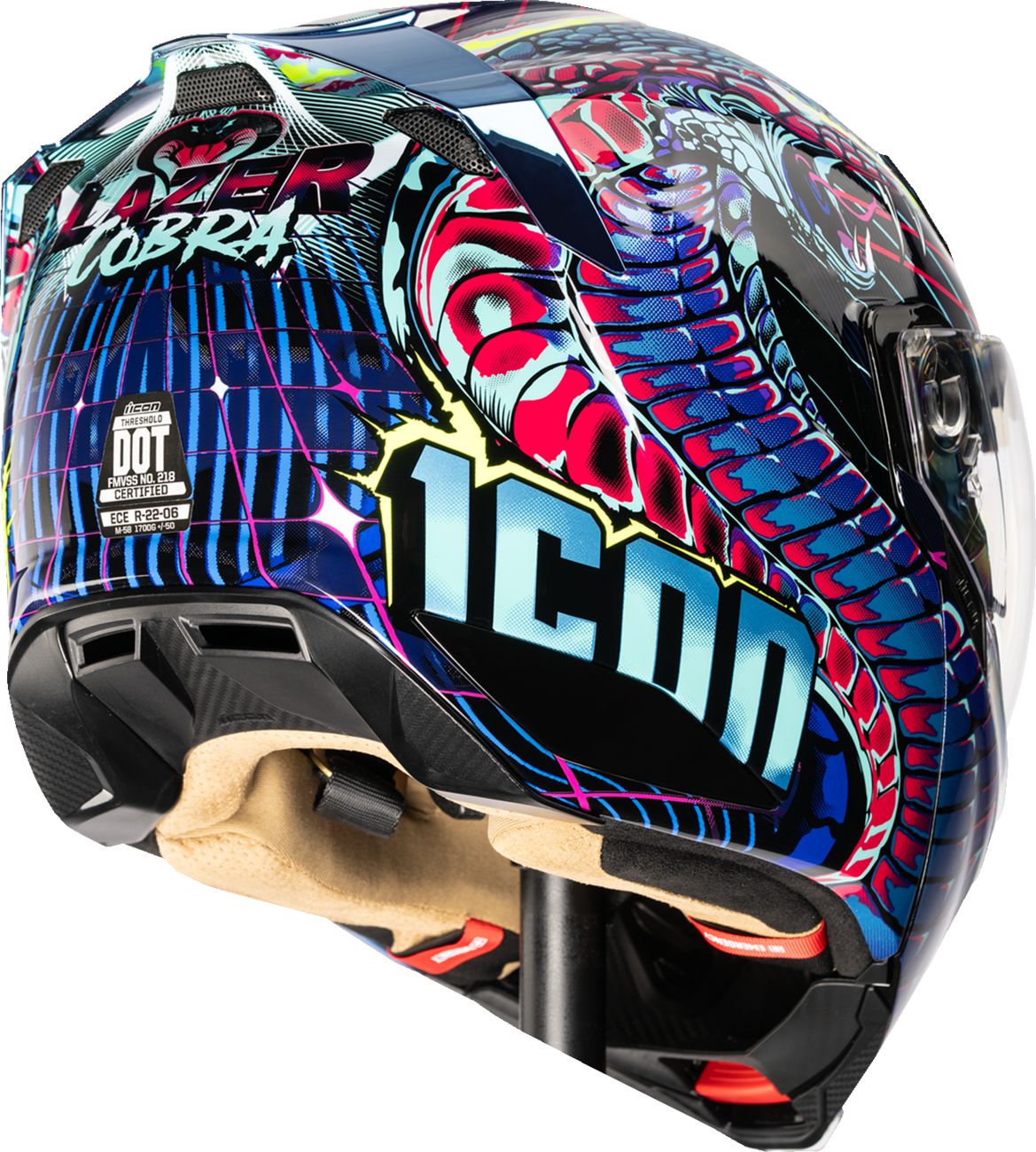 ICON Threshold™ Modular Helmet Synthwave Lazer Cobra 3XL - Blue (Part Number 0100-2734)