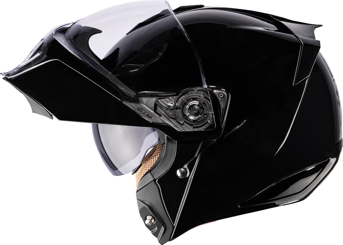 ICON Threshold™ Modular Helmet - Solid Gloss Black, Extra Small (XS) - Part 0100-2811