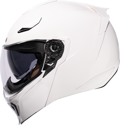 ICON Threshold™ Modular Helmet 2XL - Gloss White with Fog-Free Shield and Comfort Liner