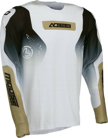 MOOSE OFFROAD Alpha One Jersey - Tan/Black Medium (Part No. 2910-8802)