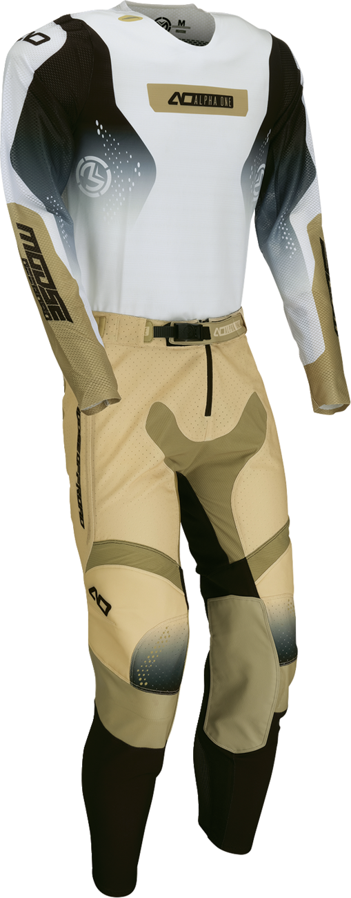 MOOSE OFFROAD Alpha One Jersey - Tan/Black Medium (Part No. 2910-8802)