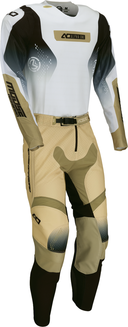 MOOSE OFFROAD Alpha One Jersey - Tan/Black Medium (Part No. 2910-8802)