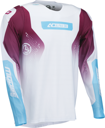 MOOSE Offroad Alpha One Jersey White/Purple - XS (Part Number 2910-8814)