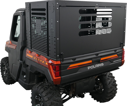 MOOSE OFFROAD Rear Enclosure for Polaris Ranger 3056PF - Durable Steel Bed Cover with Optional Drop-In Top Basket and Winging Door