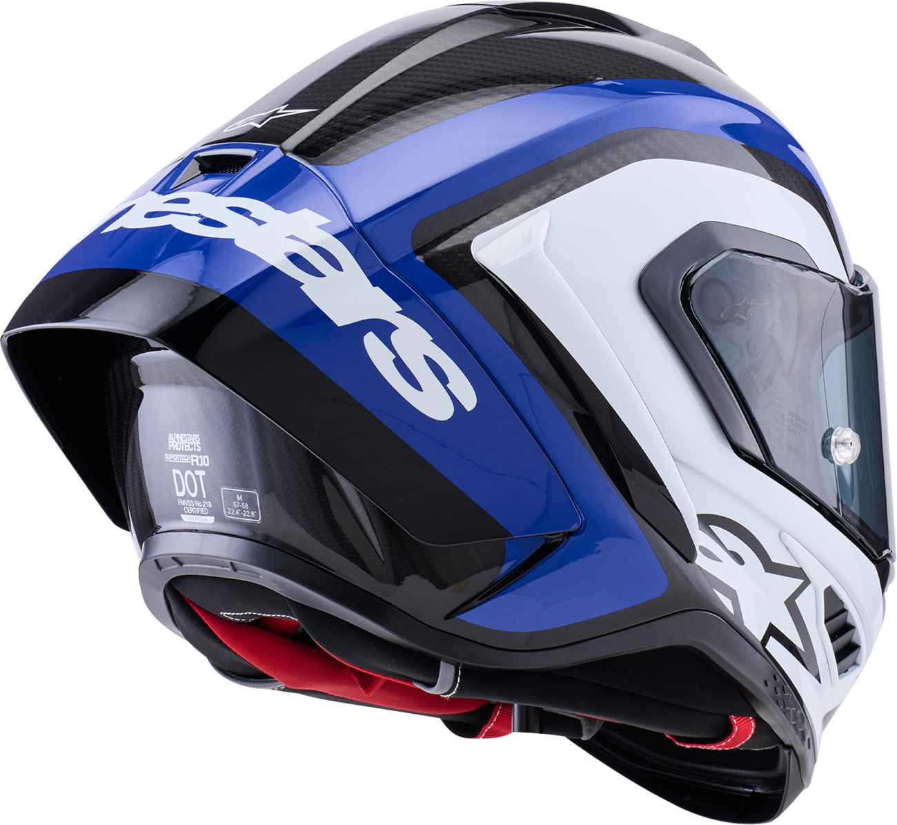 ALPINESTARS Supretech R10 Helmet - 22.06 - Arius - Gloss Black/White/Blue - Small