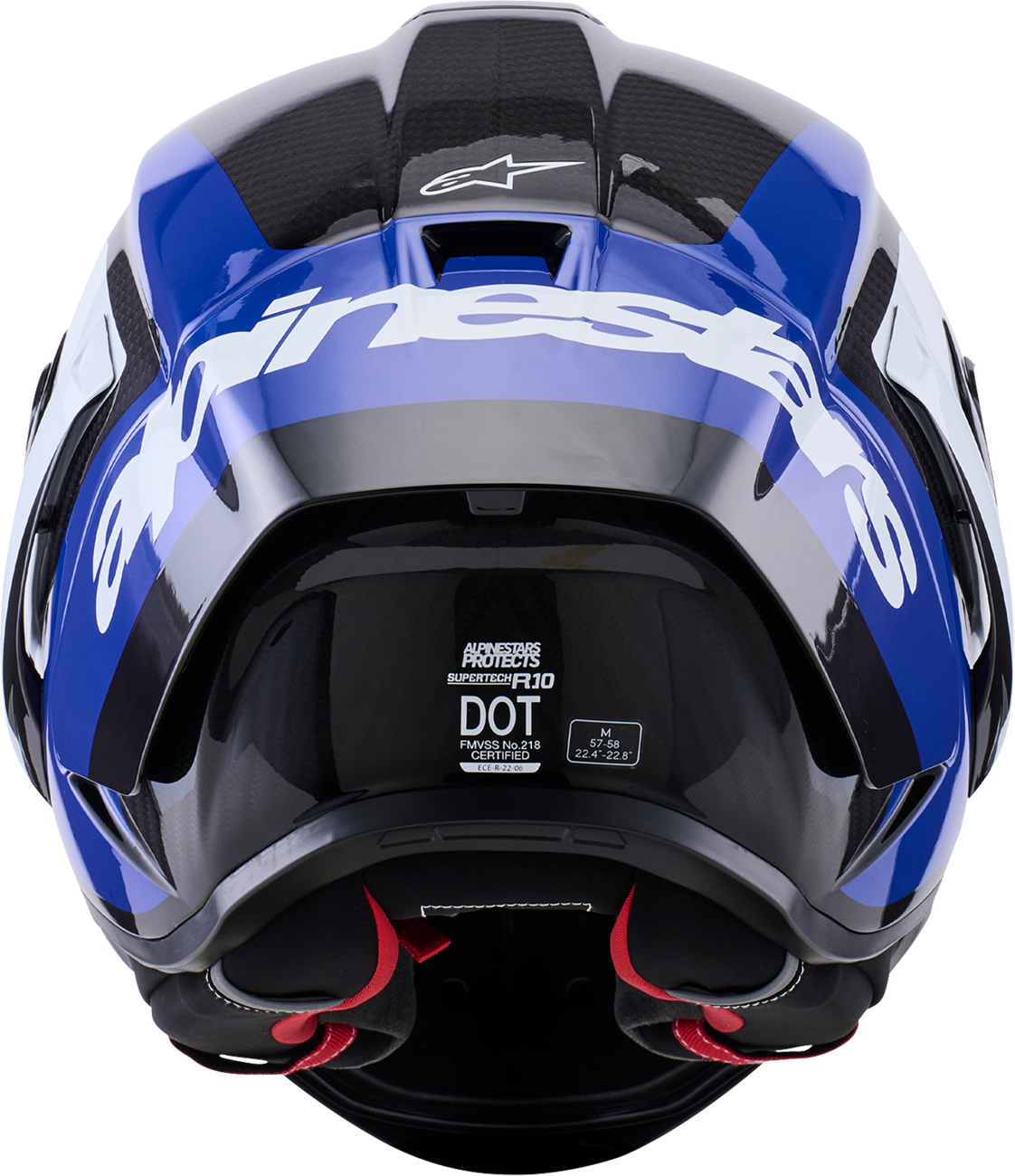ALPINESTARS Supretech R10 Helmet - 22.06 - Arius - Gloss Black/White/Blue - Small