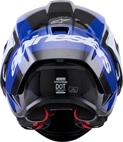 ALPINESTARS Supretech R10 Helmet - 22.06 - Arius - Gloss Black/White/Blue - Small