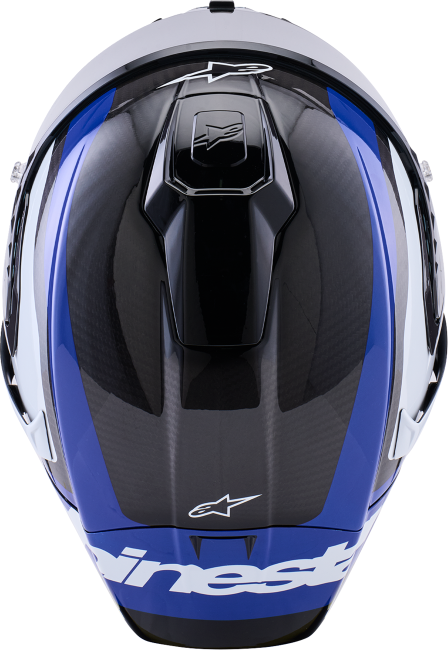 ALPINESTARS Supretech R10 Helmet - 22.06 - Arius - Gloss Black/White/Blue - Small