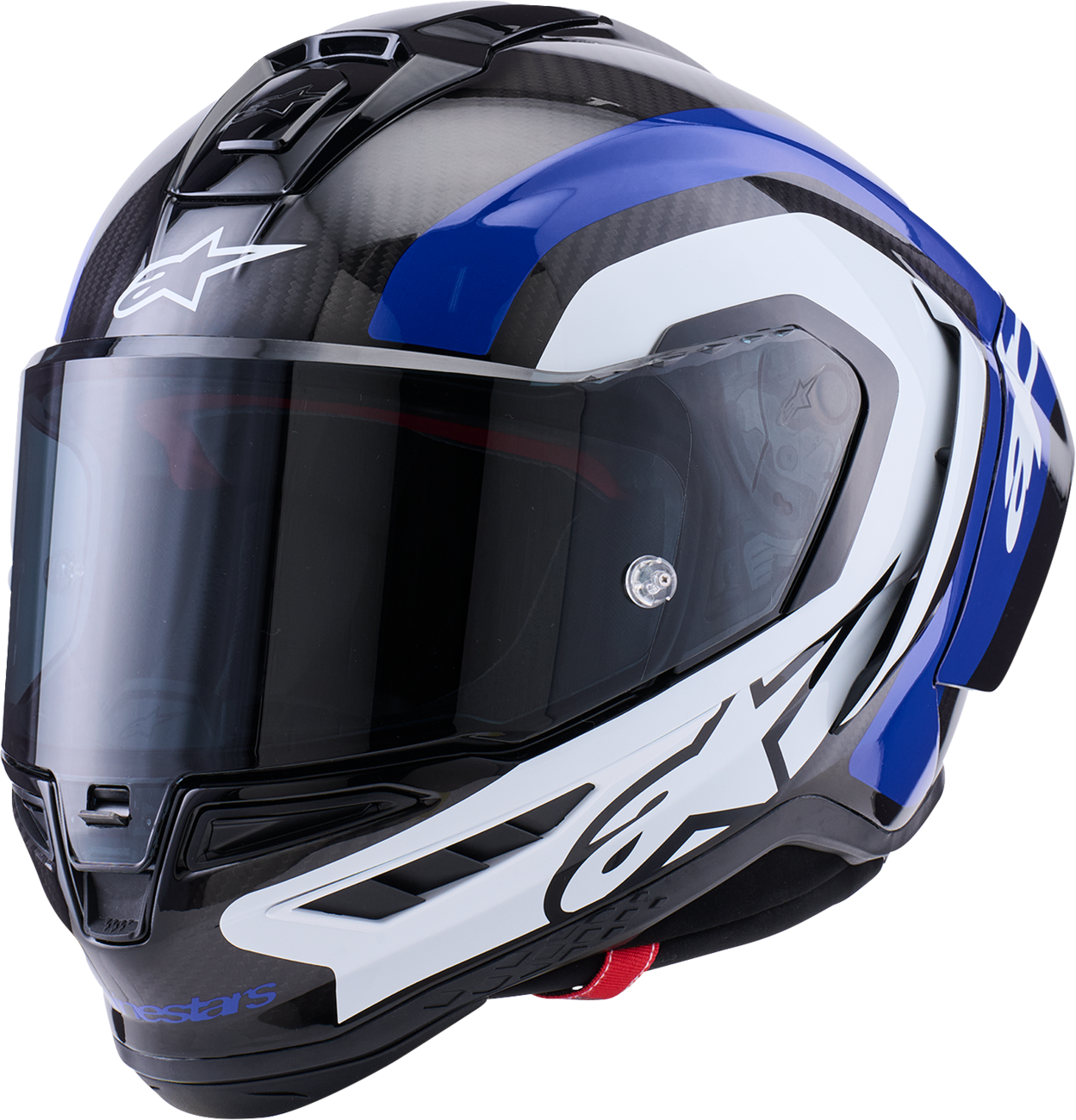 Alpinestars Supertech R10 Helmet - 2XL Arius Gloss Black, White & Blue (Part #8203926-1647-2XL)