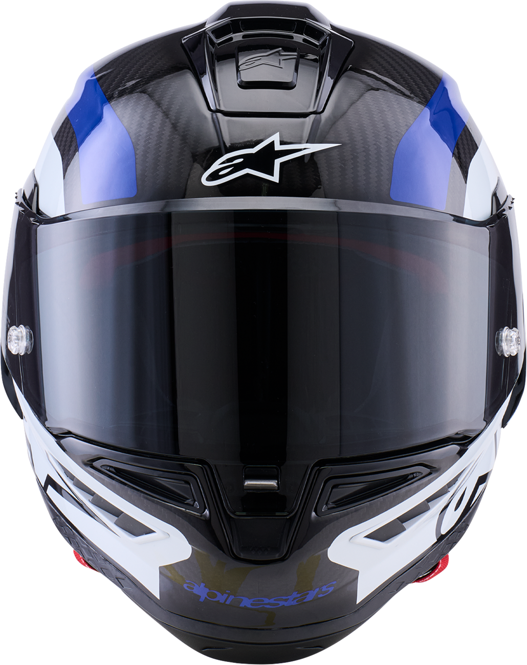 Alpinestars Supertech R10 Helmet - 2XL Arius Gloss Black, White & Blue (Part #8203926-1647-2XL)