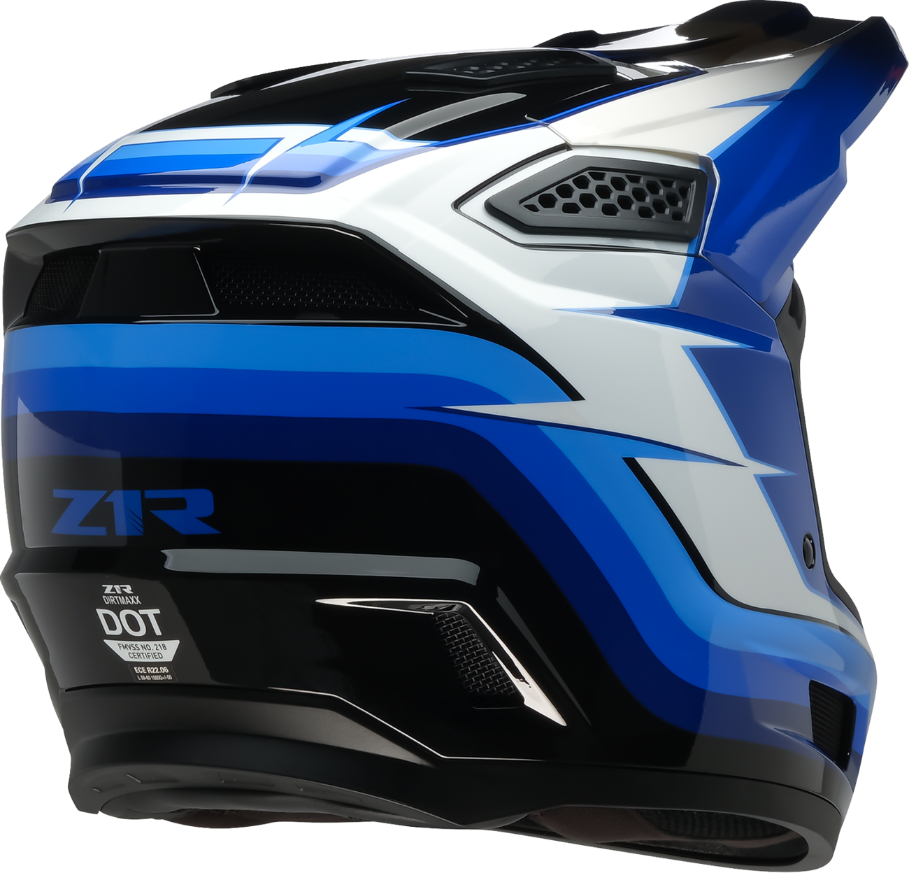 Z1R Dirt Maxx Helmet Vortex Blue/White XS (Part Number 0110-9687)