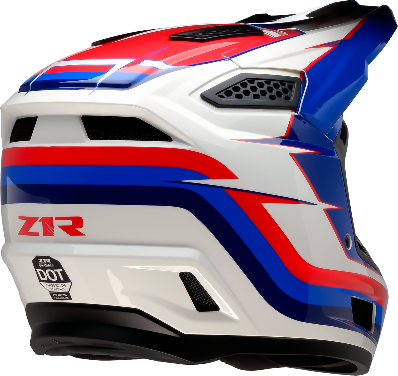 Z1R Dirt Maxx Helmet Vortex - Red/White/Blue, Small | Part Number 0110-9722