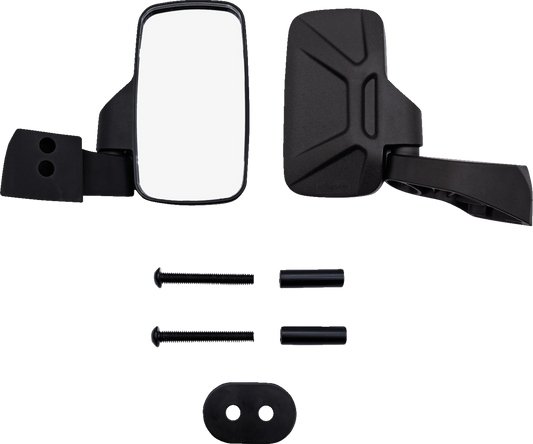 BRITE-LITES Side View Mirror Pair with Wide Field of View - Universal Black Model BL-MIR2