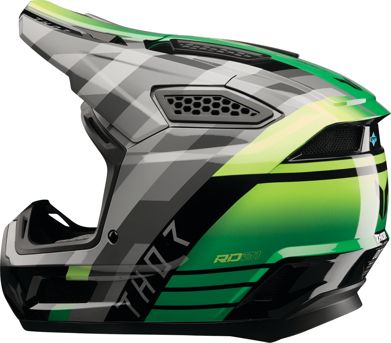THOR Fleet Helmet Camber – Black/Green, Medium (Part #0110-9401)
