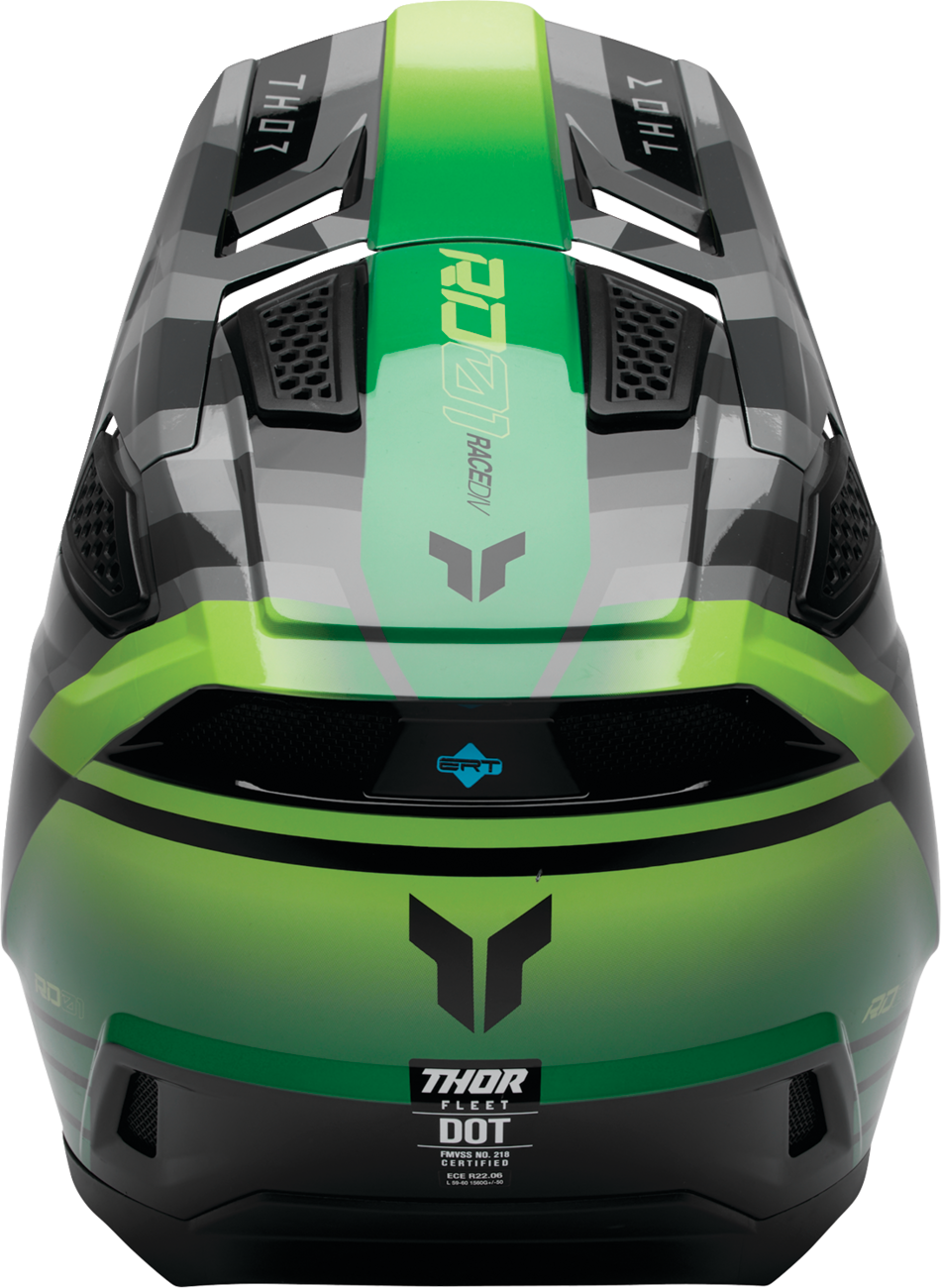 THOR Fleet Helmet Camber – Black/Green, Medium (Part #0110-9401)