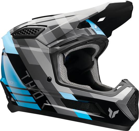 THOR Fleet Helmet Camber 2XL Black and Teal with Impact Protection Technology