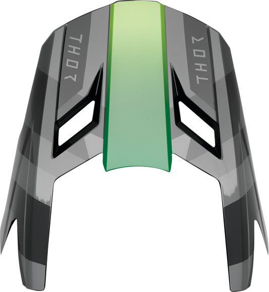 THOR Fleet Visor Kit - Camber Black/Green for XS-M Helmets - Part 0132-1975