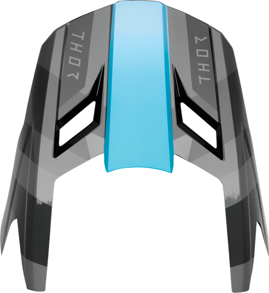 THOR Fleet Visor Kit Camber for Helmets - Black/Teal, Size L-2XL (Part No. 0132-1982)