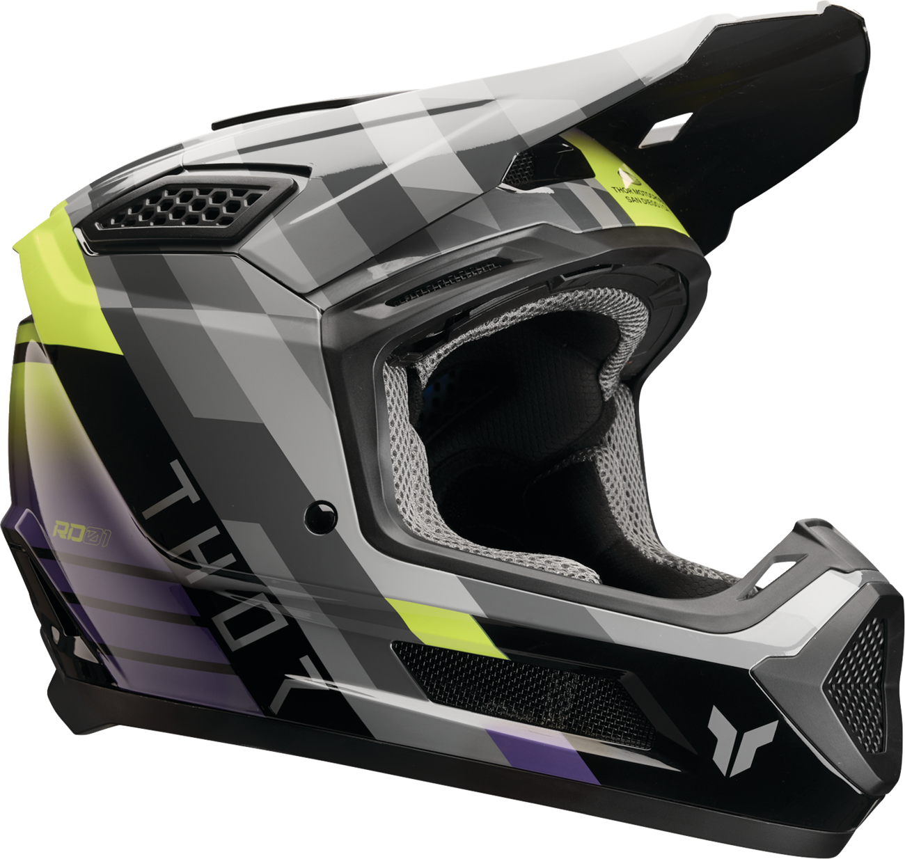 THOR Fleet Helmet Camber XS Black/Purple 0110-9411 – Durable Motorcross Helmet with Advanced Impact Protection