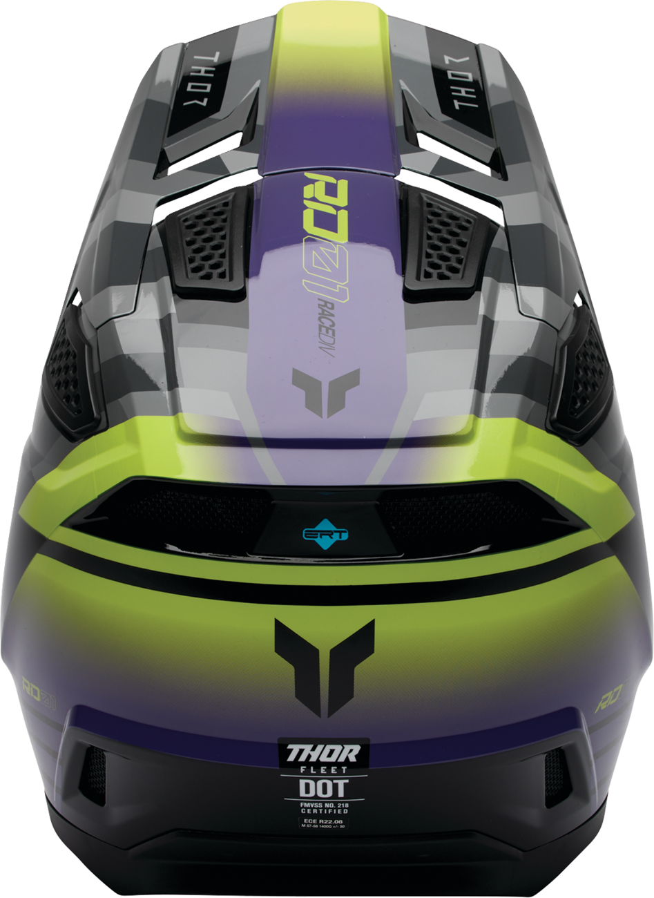 THOR Fleet Helmet Camber XS Black/Purple 0110-9411 – Durable Motorcross Helmet with Advanced Impact Protection