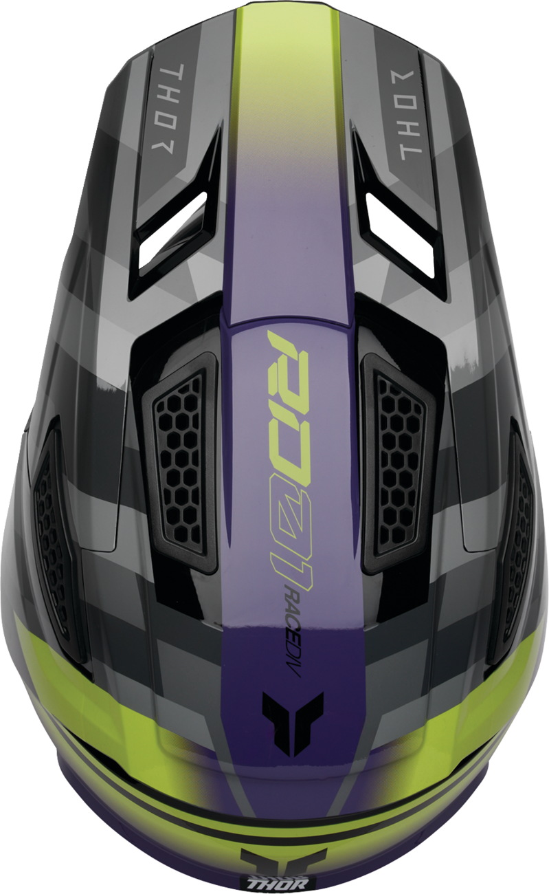 THOR Fleet Helmet Camber XS Black/Purple 0110-9411 – Durable Motorcross Helmet with Advanced Impact Protection