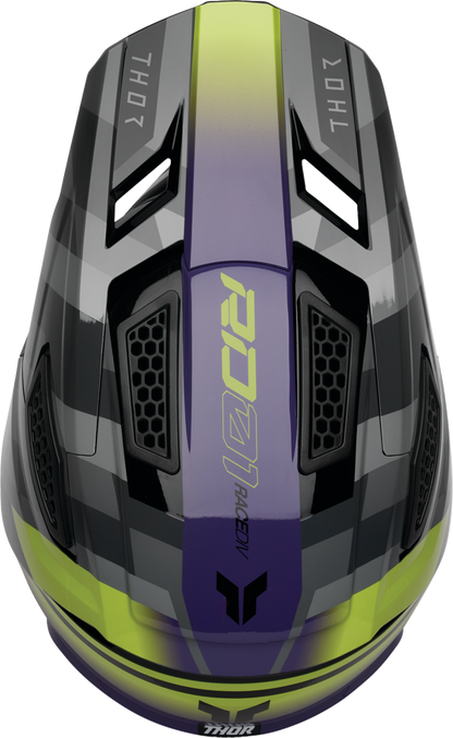 THOR Fleet Helmet Camber XS Black/Purple 0110-9411 – Durable Motorcross Helmet with Advanced Impact Protection
