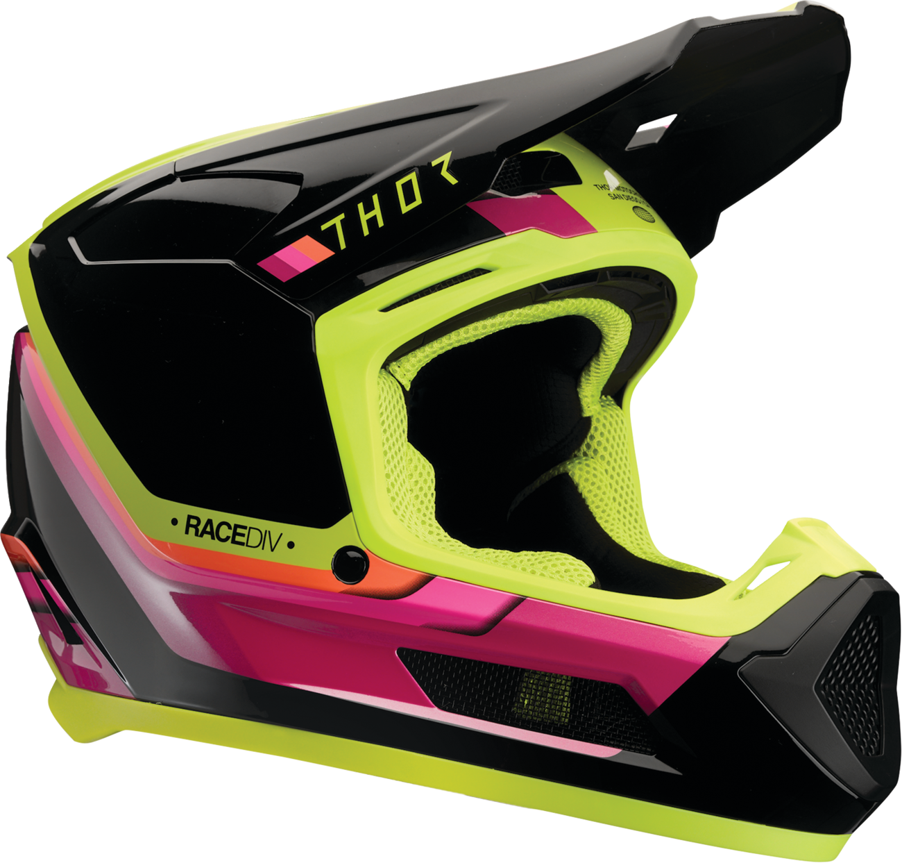 THOR Youth Fleet Helmet - Defy Black/Acid Medium (Part #0111-1760)