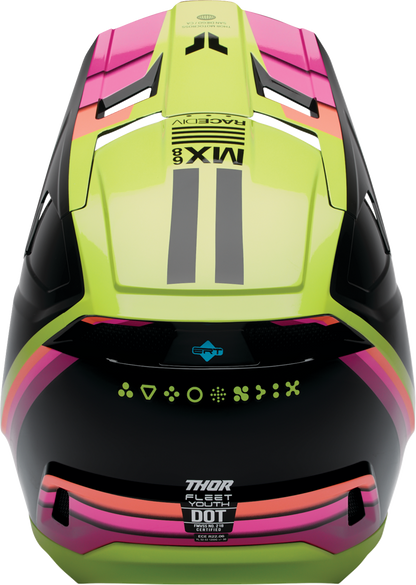 THOR Youth Fleet Helmet - Defy Black/Acid Medium (Part #0111-1760)