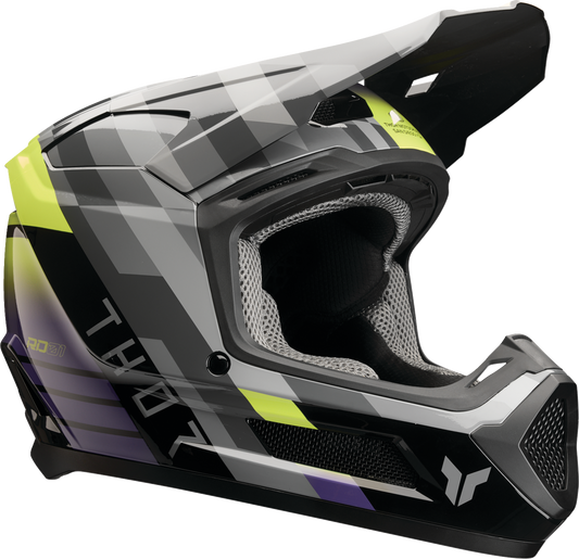 THOR Youth Fleet Helmet Camber - Black/Purple, Medium (Part 0111-1772)