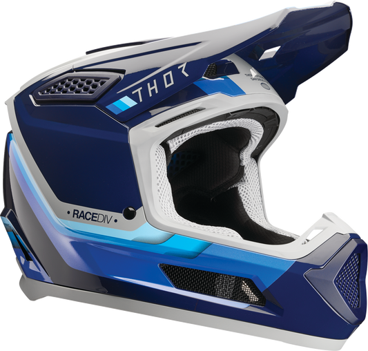 THOR Fleet Defy Helmet - Blue/Gray, XL | Durable Polycarbonate/ABS Shell with Impact Technology