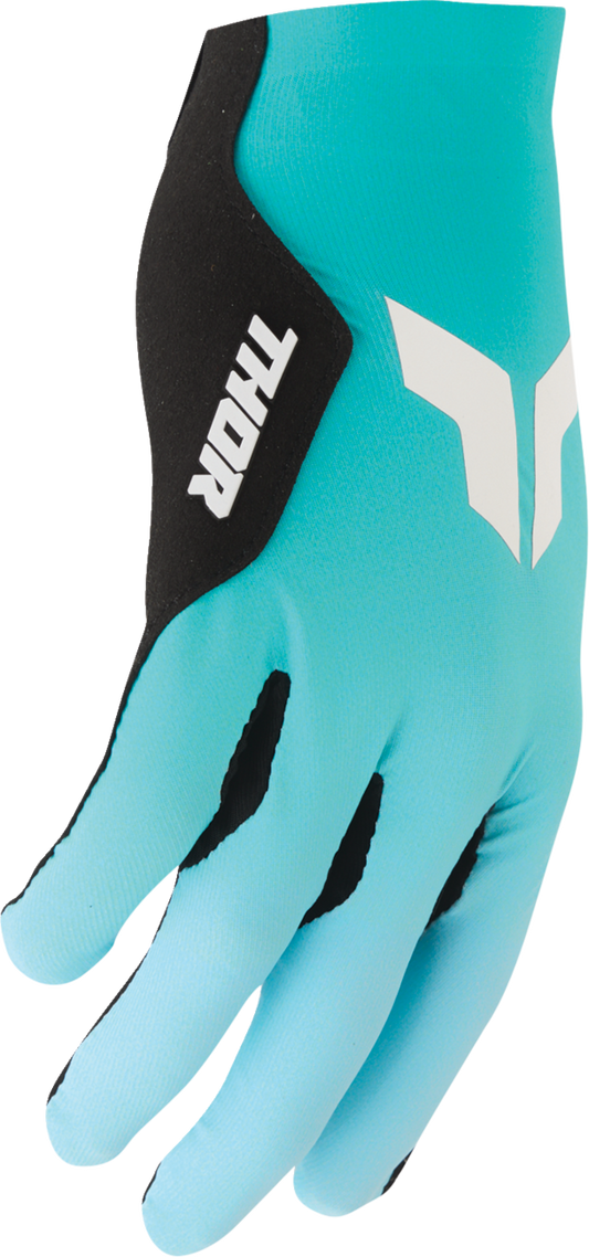 THOR Sportmode Iconic Gloves - Aqua/Powder Blue, Medium (Part No. 3330-9114)