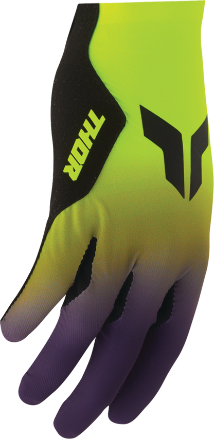 THOR Sportmode Iconic Gloves - Acid/Purple, Medium - Part No. 3330-9120