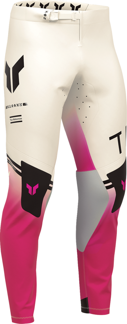 THOR Sportmode Geo Pants - Vintage White & Pink, US 34 - Part 2901-12829
