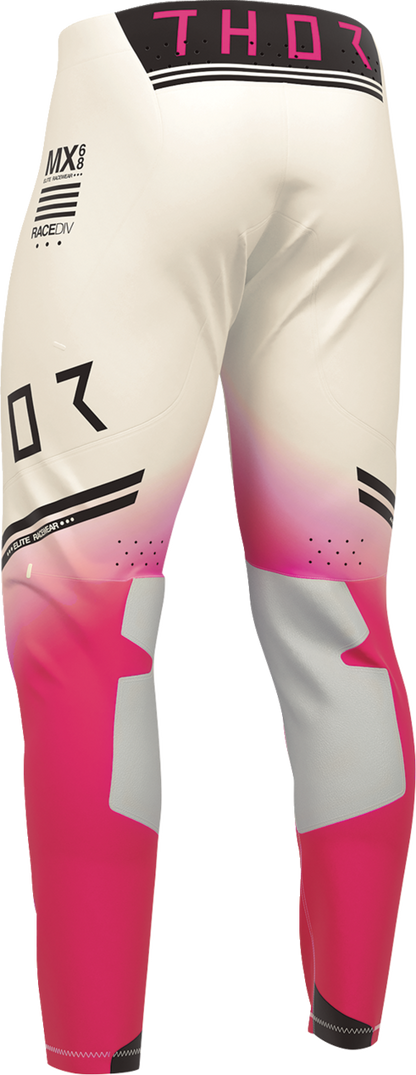 THOR Sportmode Geo Pants - Vintage White & Pink, US 34 - Part 2901-12829